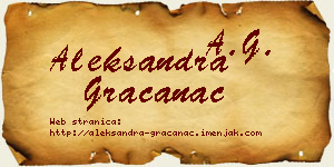 Aleksandra Gračanac vizit kartica